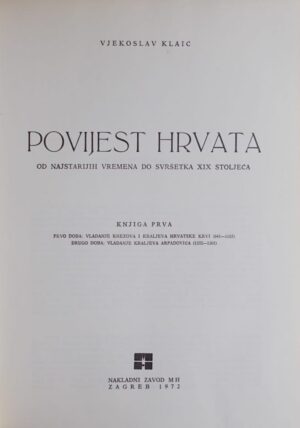 Klaić: Povijest Hrvata