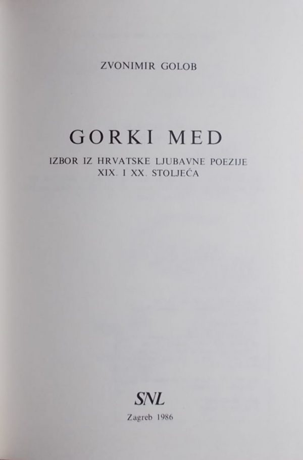 Golob: Gorki med