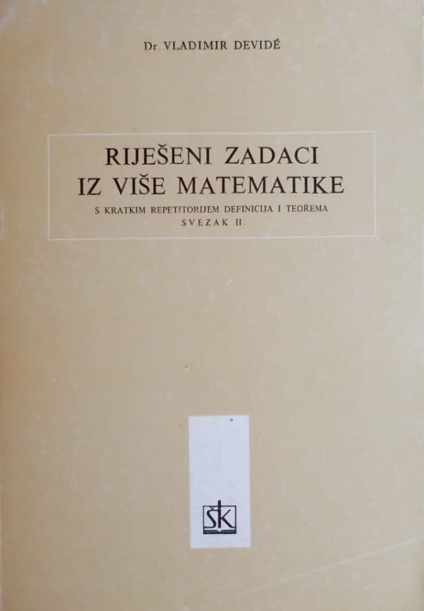 Devide-Rijeseni zadaci iz više matematika 2