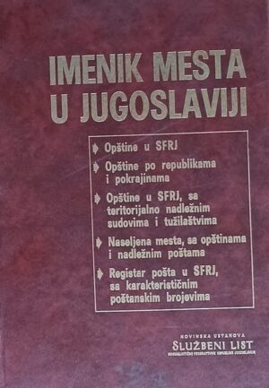 Imenik mesta u Jugoslaviji