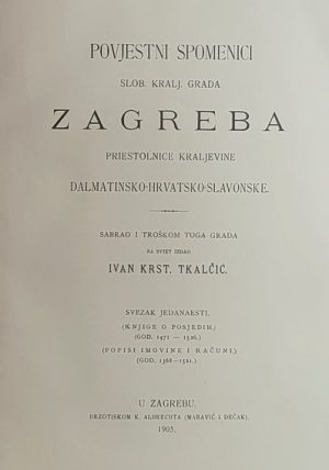 Tkalčić-Povjesni spomenici slob. kralj grada Zagreba, 11