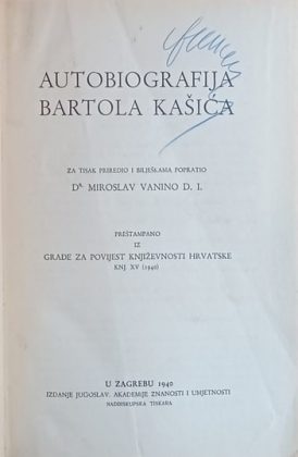 Autobiografija Bartola Kašića